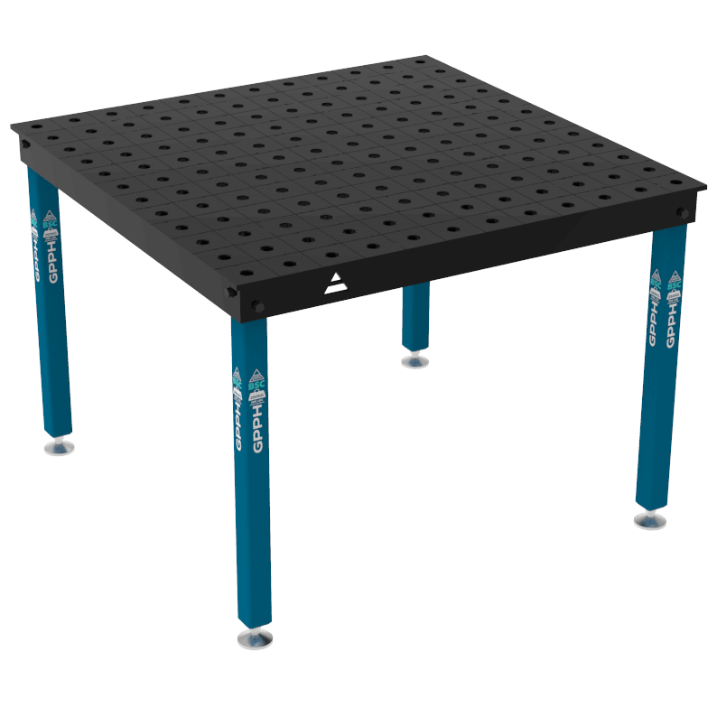 GPPH Svetsbord BASIC på fötter 1200x1200 mm fi28 mm rutnät 100x100 mm