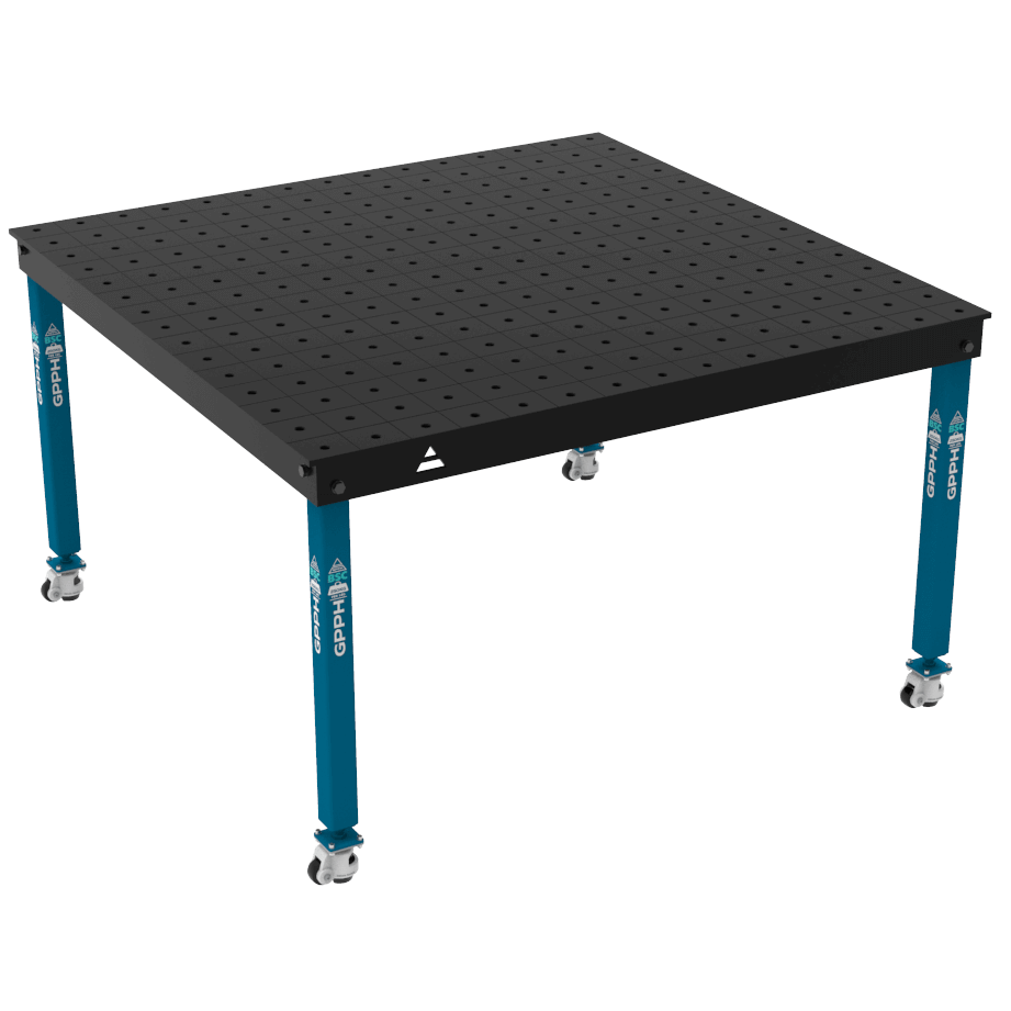 GPPH Svetsbord BASIC på hjul 1500x1480 mm fi16 mm rutnät 100x100 mm