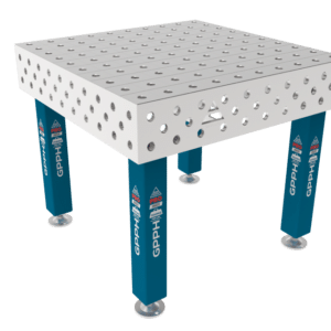 GPPH Svetsbord PRO INOXpå fötter 1000x1000 mm fi28 mm rutnät 100x100 mm