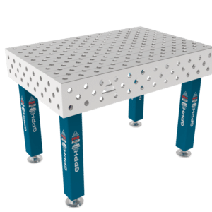 GPPH  Svetsbord PRO INOXpå fötter 1200x800 mm fi28 mm diagonalt rutnät