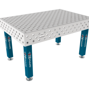 GPPH  Svetsbord PRO INOXpå fötter 1500x1000 mm fi28 mm diagonalt rutnät