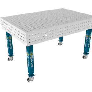 GPPH Svetsbord PLUS INOX på hjul 1500x1000 mm fi16 mm rutnät 50x50 mm