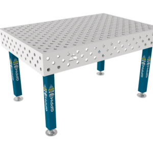 GPPH  Svetsbord PLUS INOX på fötter 1500x1000 mm fi28 mm diagonalt rutnät