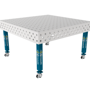 GPPH Svetsbord PLUS INOX på hjul 1500x1480 mm fi28 mm rutnät 100x100 mm