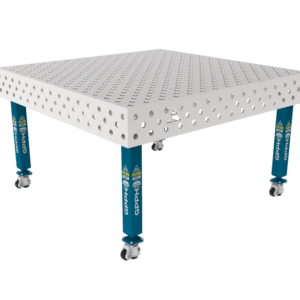 GPPH  Svetsbord PLUS INOX på hjul 1500x1480 mm fi28 mm diagonalt rutnät