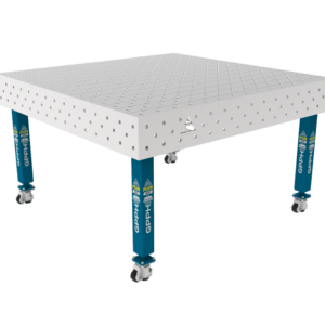 GPPH  Svetsbord PLUS INOX på hjul 1500x1480 mm fi16 mm diagonalt rutnät