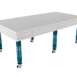GPPH Svetsbord PLUS INOX på hjul 2400x1200 mm fi16 mm rutnät 50x50 mm