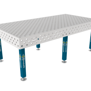 GPPH  Svetsbord PLUS INOX på fötter 2400x1200 mm fi28 mm diagonalt rutnät