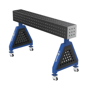 GPPH Svetsstöd TRESTLE PRO på hjul 1500x200x200 mm fi 16 mm rutnät 50x50 mm