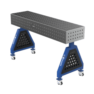 GPPH Svetsstöd TRESTLE PRO på hjul 1500x400x200 mm fi 16 mm rutnät 50x50 mm