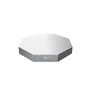 GPPH Åttakantigt svetsbord OCT INOX med PLUS-bordsskiva 600x600 mm fi16 mm rutnät 50x50 mm