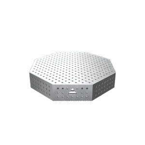 GPPH Åttakantigt svetsbord OCT INOX med PRO-bordsskiva 1000x1000 mm fi16 mm rutnät 50x50 mm