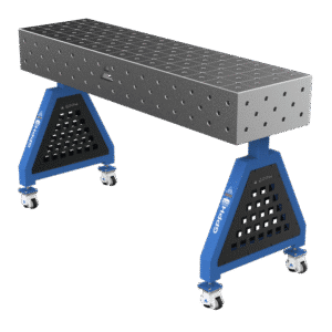 GPPH Svetsstöd TRESTLE PLUS på hjul 1500x400x200 mm fi 16 mm diagonalt rutnät