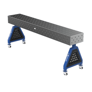 GPPH Svetsstöd TRESTLE PLUS på hjul 2400x400x200 mm fi 16 mm diagonalt rutnät