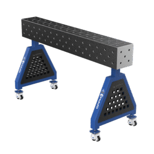 GPPH Svetsstöd TRESTLE PRO på hjul 1500x200x200 mm fi 16 mm diagonalt rutnät