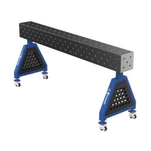 GPPH Svetsstöd TRESTLE PRO på hjul 2000x200x200 mm fi 16 mm diagonalt rutnät