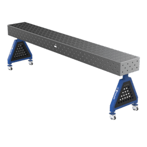 GPPH Svetsstöd TRESTLE PRO på hjul 3000x400x200 fi16 mm diagonalt rutnät