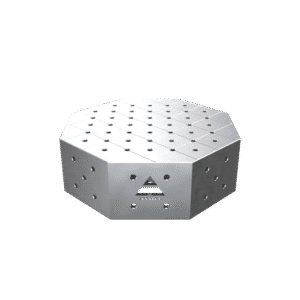 GPPH Åttakantigt svetsbord OCT INOX med PRO-bordsskiva 600x600 mm fi16 mm diagonalt rutnät
