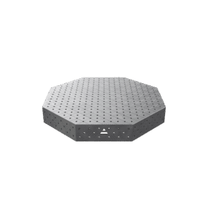 GPPH Åttakantigt svetsbord OCT med PRO-bordsskiva 1400x1400 mm fi16 mm diagonalt rutnät