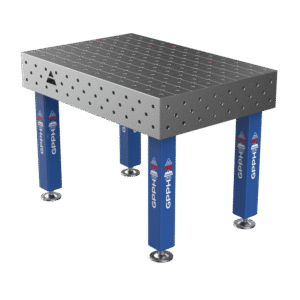 GPPH Svetsbord PRO på fötter 1200x800 mm fi16 mm diagonalt rutnät