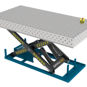 GPPH  Svetsbord PRO INOX med hydrauliskt lyftsystem 2400x1200 mm fi16 mm rutnät 100x100 mm