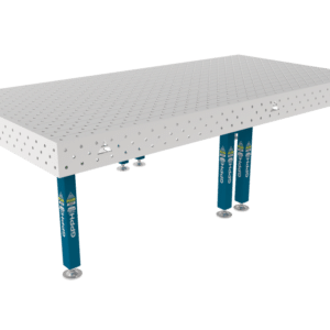 GPPH  Svetsbord PLUS INOX på fötter 3000x1480 mm fi16 mm diagonalt rutnät