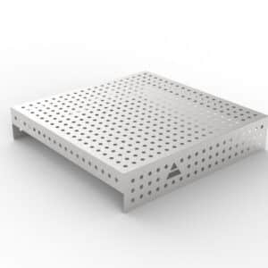 GPPH Rostfri påläggsplåt 1 mm för svetsbord PRO/PLUS/ECO med mått 1000x1000 fi16 mm rutnät 50x50 mm