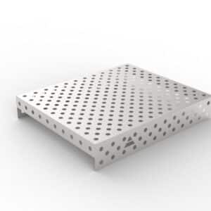 GPPH Rostfri påläggsplåt 1 mm för svetsbord PRO/PLUS/ECO med mått 1200x1000 fi28 mm diagonalt rutnät