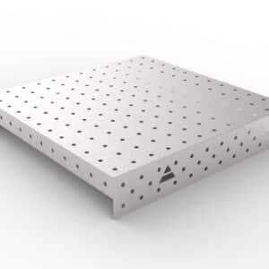 GPPH Rostfri påläggsplåt 1 mm för svetsbord PRO/PLUS/ECO med mått 1200x1200 fi16 mm rutnät 100x100 mm