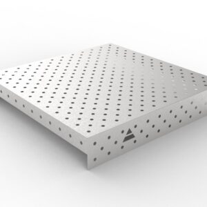 GPPH Rostfri påläggsplåt 1 mm för svetsbord PRO/PLUS/ECO med mått 1200x1200 fi16 mm diagonalt rutnät