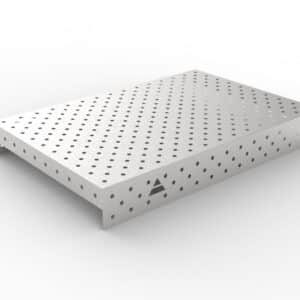 GPPH Rostfri påläggsplåt 1 mm för svetsbord PRO/PLUS/ECO med mått 1500x1000 fi16 mm diagonalt rutnät