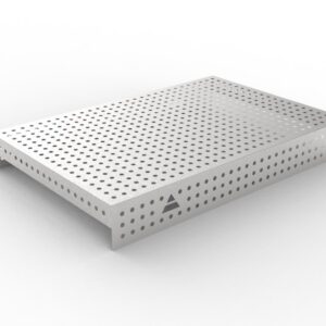 GPPH Rostfri påläggsplåt 1 mm för svetsbord PRO/PLUS/ECO med mått 1500x1000 fi16 mm rutnät 50x50 mm
