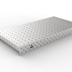 GPPH Rostfri påläggsplåt 1 mm för svetsbord PRO/PLUS/ECO med mått 2000x1000 fi16 mm rutnät 100x100 mm