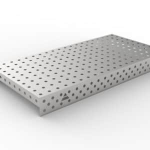 GPPH Rostfri påläggsplåt 1 mm för svetsbord PRO/PLUS/ECO med mått 2000x1000 fi28 mm rutnät 100x100 mm