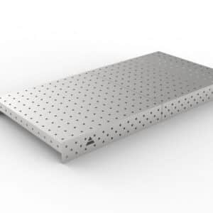 GPPH Rostfri påläggsplåt 1 mm för svetsbord PRO/PLUS/ECO med mått 2400x1200 fi16 mm rutnät 100x100 mm