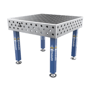 GPPH Svetsbord PLUS på fötter  1200x1200 mm fi28 mm rutnät 100x100 mm