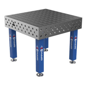 GPPH Svetsbord PRO på fötter 1000x1000 mm fi28 mm rutnät 100x100 mm