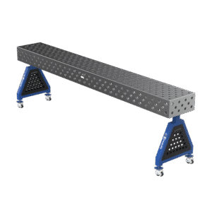 GPPH Svetsstöd TRESTLE EXPERT på hjul 3000x400x200 fi28 mm diagonalt rutnät