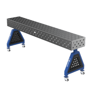 GPPH Svetsstöd TRESTLE PLUS på hjul 2400x400x200 mm fi 28 mm diagonalt rutnät