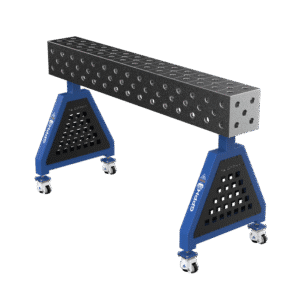 GPPH Svetsstöd TRESTLE PRO på hjul 1500x200x200 mm fi 28 mm diagonalt rutnät