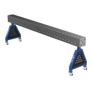 GPPH Svetsstöd TRESTLE PRO på hjul 3000x200x200 fi28 mm diagonalt rutnät