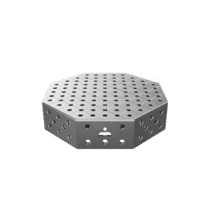 GPPH Åttakantigt svetsbord OCT med PRO-bordsskiva 800x800 mm fi28 mm diagonalt rutnät