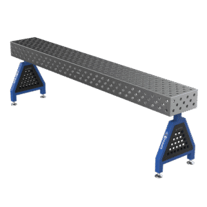 GPPH Svetsstöd TRESTLE EXPERT på fötter 3000x400x200 fi28 mm diagonalt rutnät