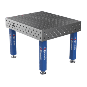 GPPH Svetsbord PRO på fötter 1200x1200 mm fi28 mm diagonalt rutnät