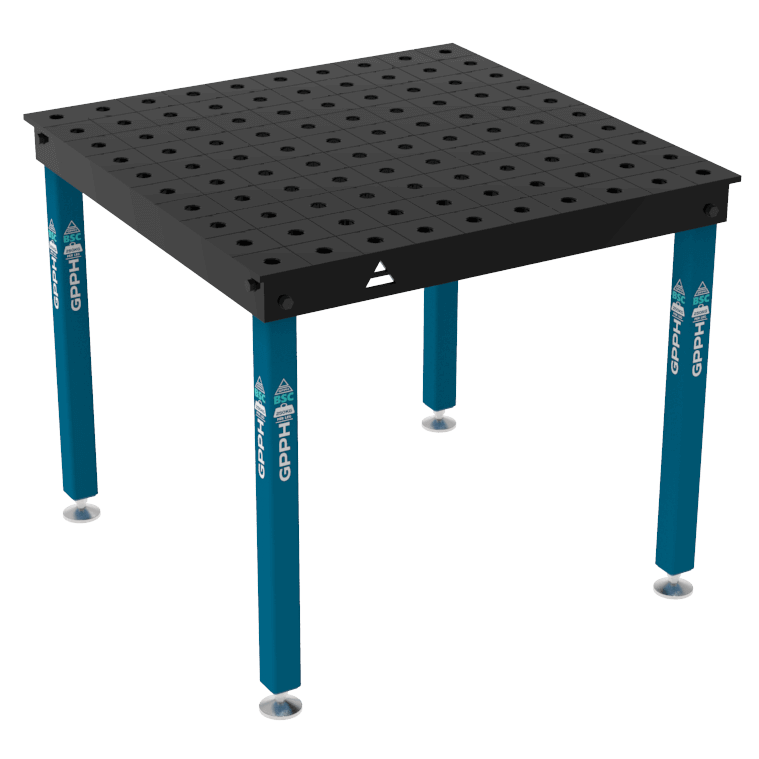 GPPH Svetsbord BASIC på fötter 1000x1000 mm fi28 mm rutnät 100x100 mm
