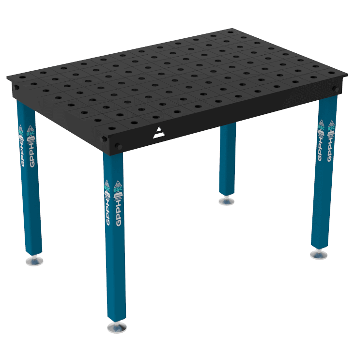 GPPH Svetsbord BASIC på fötter 1200x800 mm fi28 mm rutnät 100x100 mm